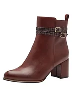 Botki damskie - MARCO TOZZI Damskie botki Zip+Slip 2-25332-43, Cognac Comb, 36 EU - miniaturka - grafika 1