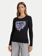 Bluzki damskie - Guess Bluzka W5BI74 J1314 Czarny Slim Fit - miniaturka - grafika 1