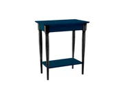 Konsole i sekretarzyki - Stolik Typu Konsola MAMO 65x35cm Petrol Blue Czarne Nogi - miniaturka - grafika 1