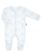 Pajacyki dla niemowląt - Niemowlęcy pajac w kwiaty niebieskie Nicol,r.80 - miniaturka - grafika 1