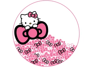 Dekoracyjny opłatek tortowy Hello Kitty - 20 cm - Ciasta i półprodukty do ciast - miniaturka - grafika 1