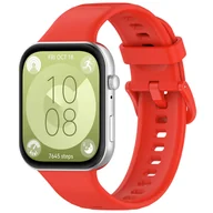 Akcesoria do smartwatchy - Pasek silikonowy Vanfone do Huawei Watch Fit 3, czerwony - miniaturka - grafika 1