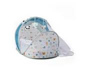 Łóżeczka i kojce - EUREKAKIDS - Składane łóżeczko turystyczne z moskitierą - Od 0 do 6 lat - miniaturka - grafika 1