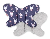 Poduszki do karmienia - Poduszka antywstrząsowa BOBONO motylek - króliczki baletnice granatowe - miniaturka - grafika 1