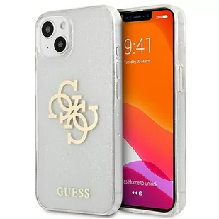 Guess GUHCP13SPCUGL4GTR iPhone 13 mini 5,4" transparent hard case Glitter 4G Big Logo GUE001745-0 - Etui i futerały do telefonów - miniaturka - grafika 1