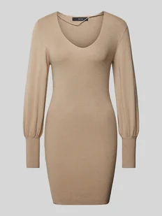 Sukienka z dzianiny o kroju slim fit z bufiastymi ramionami model ‘HOLLYKARISPUFF’ - Sukienki - miniaturka - grafika 1