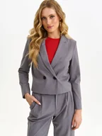 Marynarki i żakiety damskie - żakiet damski szary - SZK0702SZ żakiet - TOP SECRET - Odzieżowy sklep internetowy TOP SECRET - miniaturka - grafika 1