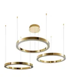 Lampy sufitowe - Lampa wisząca CIRCLE 80+80+80 LED złoty połysk na 1 podsufitce -  DN924-80+80+80 gold - Step Into Design - miniaturka - grafika 1
