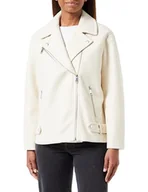 Kurtki damskie - VERO MODA Damska kurtka motocyklowa VMPOPEMMY BOOS CP kurtka, Oatmeal/Szczegóły: SOLID, M, Oatmeal/Detail:solid, M - miniaturka - grafika 1