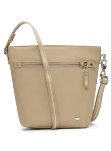 Torba antykradzieżowa damska Pacsafe W Crossbody - taupe - Torebki damskie - miniaturka - grafika 1