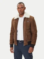 Kurtki męskie - Aeronautica Militare Kurtka skórzana 252PN0163U100893 Brązowy Regular Fit - miniaturka - grafika 1