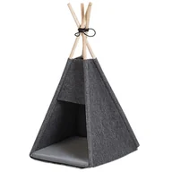 Legowiska dla kotów - Namiot tipi dla kota 35 x 40 cm ciemnoszary Ulubey - miniaturka - grafika 1