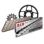 Części motocyklowe - Zestaw łańcuchów DID stal 520ZVM-X / 112 bez końca do KTM Duke 125 ccm rok prod. 2011-2015 - miniaturka - grafika 1