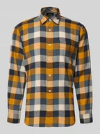 Kurtki męskie - Koszula casualowa o kroju regular fit z flaneli z wyhaftowanym logo - miniaturka - grafika 1