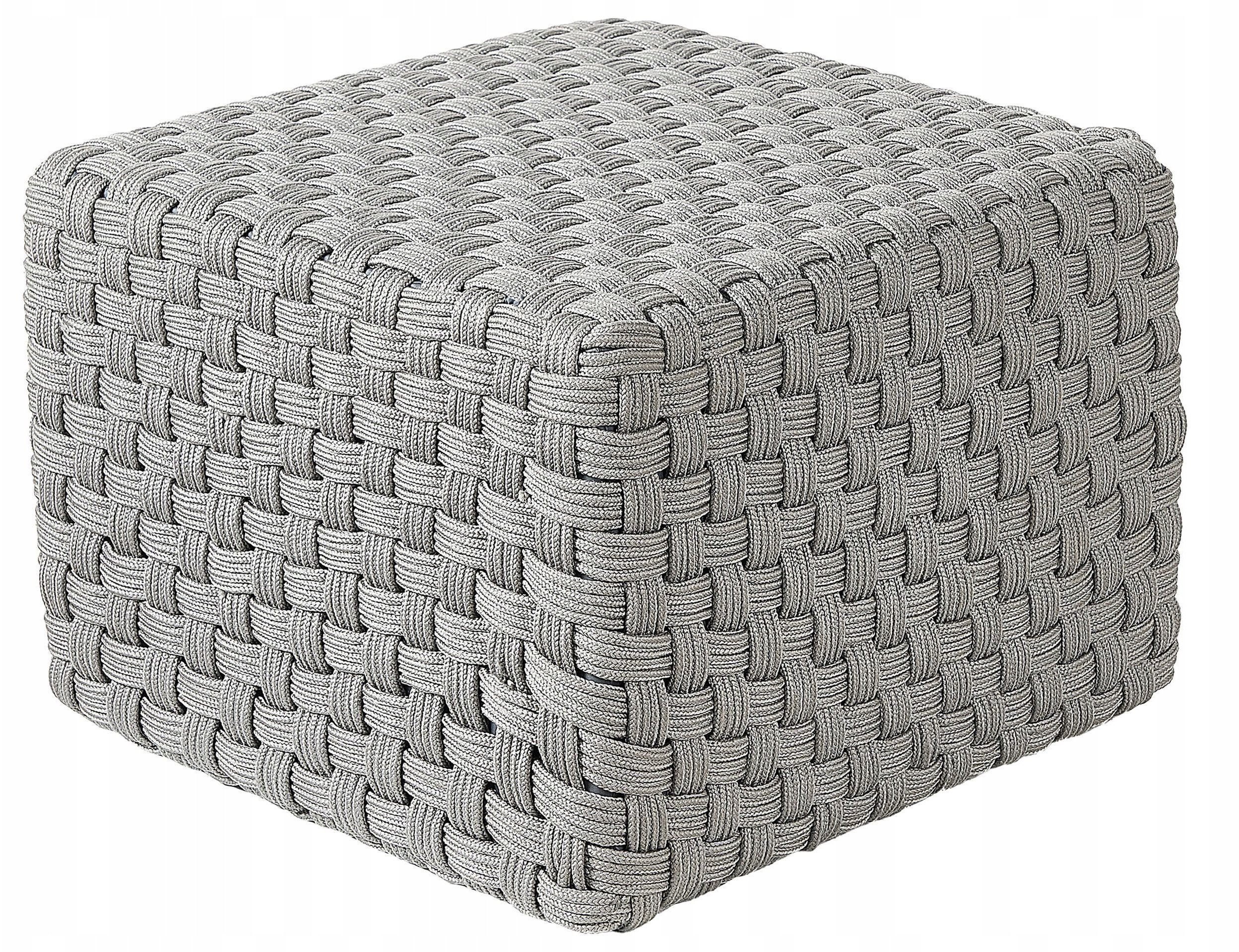 Beliani Puf ogrodowy 50 x 50 x 35 cm szary NALLI 559347 Bel