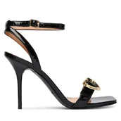 Sandały damskie - Sandały LOVE MOSCHINO JA16089G1OIH0000 Czarny - miniaturka - grafika 1