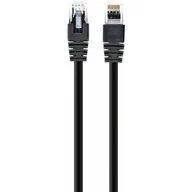 Kable miedziane - Gembird Patch cord kat.5e osłonka zalewana 3M czarny. PP12-3M/BK - miniaturka - grafika 1