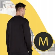 Bluzy męskie - Armani Exchange Bluza Męska Bawełniana Czarna Bez Kaptura Duży Napis r. M - miniaturka - grafika 1