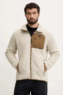 Helly Hansen bluza polarowa PANORAMA kolor beżowy gładka 49460 - Bluzy męskie - miniaturka - grafika 1
