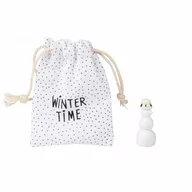 Ozdoby bożonarodzeniowe - Amulet w woreczku Bałwan kod: C89940 - miniaturka - grafika 1