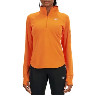 Bluza New Balance WT23252CEN - pomarańczowa - Bluzy sportowe damskie - miniaturka - grafika 1
