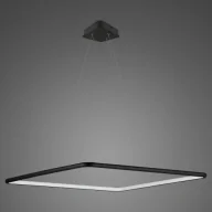 Lampy sufitowe - Lampa wisząca Ledowe Kwadraty No.1 80cm in 4k czarna ściemnialna Altavola Design - miniaturka - grafika 1
