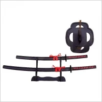 ZESTAW KATANA I WAKIZASHI ZE STOJAKIEM 4KM84 - Repliki - broń - miniaturka - grafika 1