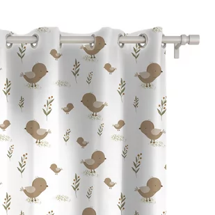 Zasłona dla dzieci BUNNY BLISS wzór D250 | kurczaczki 150 x 280 cm tkanina zaciemniająca - Firany i zasłony dla dzieci - miniaturka - grafika 1