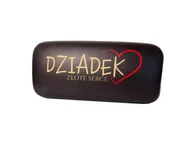 Akcesoria do okularów - Etui na okulary z napisem Dziadek Złote Serce - miniaturka - grafika 1