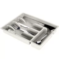 Pozostałe akcesoria kuchenne - Organizer na sztućce przybory wkład do szuflady popielaty 5 przegródek 36x25,5x6 cm kod: O-229048-P  - miniaturka - grafika 1