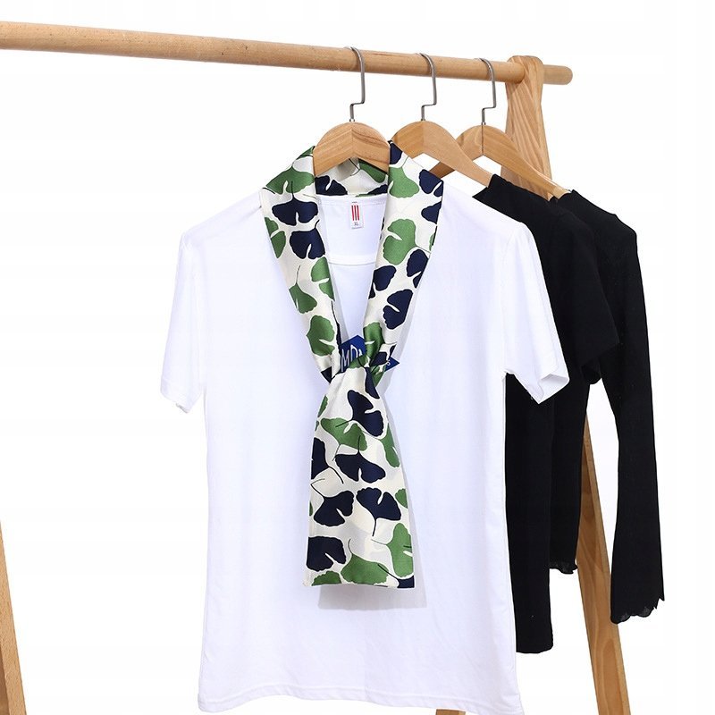 SZAL CHUSTA z nadrukiem damska długa CHUSTKA elegancka APASZKA jak krawat