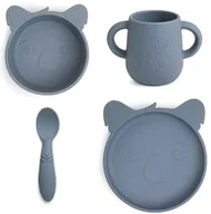 Miseczki i talerzyki dla dzieci - Nuuroo Silicone Food Set 4-Piece Lykke Koala Color: Bering Sea - miniaturka - grafika 1