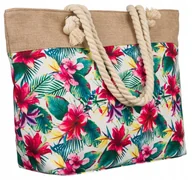 Torebki damskie - Pojemna shopperka damska z wytrzymałego poliestru - miniaturka - grafika 1