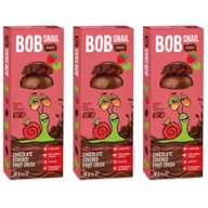 Ciastka - Bob Snail Przekąska jabłkowo-truskawkowa w mlecznej czekoladzie Zestaw 3 x 30 g - miniaturka - grafika 1
