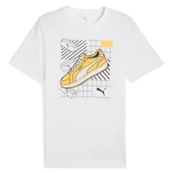 Koszulki męskie - Koszulka męska Puma 68483002 GRAPHICS SNEAKER Biała - miniaturka - grafika 1