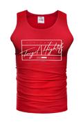 Koszulki sportowe męskie - Koszulka bezrękawnik am10 -  czerwona - Risardi - miniaturka - grafika 1