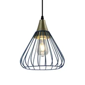 Lampy sufitowe - Lampa wisząca TESS E27 - niebieski - miniaturka - grafika 1