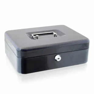 Kasetka na pieniądze metalowa ciemnoszara 25cm kasetka transportowa - Sejfy i kasy pancerne - miniaturka - grafika 5