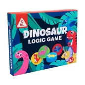 Zabawki sensoryczne - DREWNIANA GRA EDUKACYJNA UKŁADANKA LOGICZNA MONTESSORI DINOZAURY - miniaturka - grafika 1