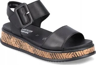 Rieker Rieker Sandals W0800-00 Czarne 38 - Sandały damskie - miniaturka - grafika 1
