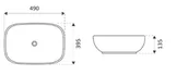 Umywalki - AQ.448-0231149 / AQUAFORM / ASTURIA / UMYWALKA NABLATOWA 490X395X135 / CE-U-023-11-49 - miniaturka - grafika 1