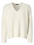 Swetry damskie - Drykorn - Sweter damski z dodatkiem alpaki  Lynette, biały - miniaturka - grafika 1
