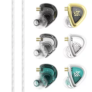 KZ EDA Wired Earphone without Mic In Ear Earbuds Noise Cancelling for Sports - Akcesoria do słuchawek - miniaturka - grafika 2