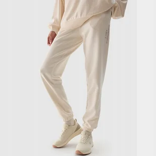 Spodnie 4F 4FWSS24TTROF665 12S biały S - Dresy damskie - miniaturka - grafika 1