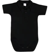Body dla niemowląt - Body KOŁNIERZYK Polo KR czarne MUCHA czarna r 62 KLEKLE - miniaturka - grafika 1