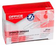 Spinacze i klipsy do papieru - Office Products Spinacze biurowe 25mm okrągłe 100 sztuk - miniaturka - grafika 1