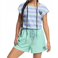 Spodenki damskie - Spodenki damskie Quiksilver niebieskie krótkie szorty sportowe luźne r. XL - miniaturka - grafika 1