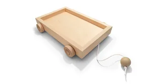 Wózek Drewniany Na Klocki - Klocki - miniaturka - grafika 1