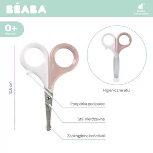 Beaba Beaba Nożyczki do paznokci w etui Old Pink (opakowanie zbiorcze 6 szt.) solution-bc-7156-0 - Akcesoria do paznokci - miniaturka - grafika 1