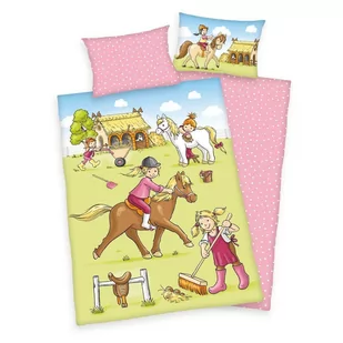 Bawełniana pościel dziecięca do łóżeczka Ponyhof, 100 x 135 cm, 40 x 60 cm - Pościel dla dzieci - miniaturka - grafika 1